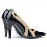 Pantofi eleganti dama 1208 lac negru+bej