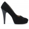 Pantofi eleganti dama 1082-1 negru antilopa