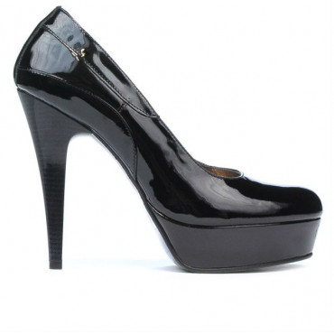 Women stylish, elegant shoes 1201 patent black