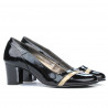 Pantofi eleganti dama 1217 lac negru+bej