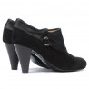 Women stylish, elegant shoes 1089 black antilopa