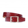 Women belt 02m crep patent burgundy