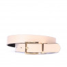 Women belt 02m bicolored cs patent bordo+beige