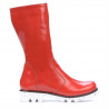 Children knee boots 3003 patent red