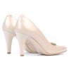 Women stylish, elegant shoes 1234 patent ivory