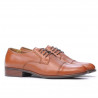 Men stylish, elegant shoes 838 brown cognac