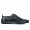 Men loafers, moccasins 865s black+gray