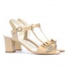 Women sandals 1257 patent beige