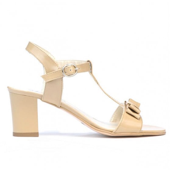 Women sandals 1257 patent beige