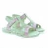 Small children sandals 18c patent beige+pink