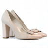 Women stylish, elegant shoes 1262 antilopa ivory combined