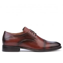 Men stylish, elegant shoes 822 a cognac