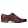 Men stylish, elegant shoes 838 a dark brown