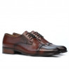 Men stylish, elegant shoes 838 a dark brown