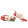 Pantofi copii mici 60c lac rosu+bej01