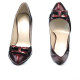 Pantofi eleganti dama 1263 lac bordo+negru