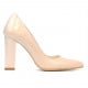Women stylish, elegant shoes 1261 patent ivory