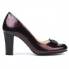 Pantofi eleganti dama 1245 lac bordo+negru