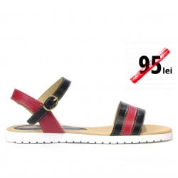 Women sandals 5037 black+bordo
