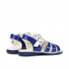 Small children sandals 53c patent blue+white