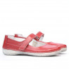 Women loafers, moccasins 685 red
