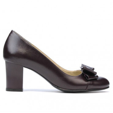 Women stylish, elegant shoes 1265 bordo