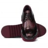 Men casual shoes 831 patent bordo combined