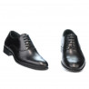Men stylish, elegant shoes 876 black