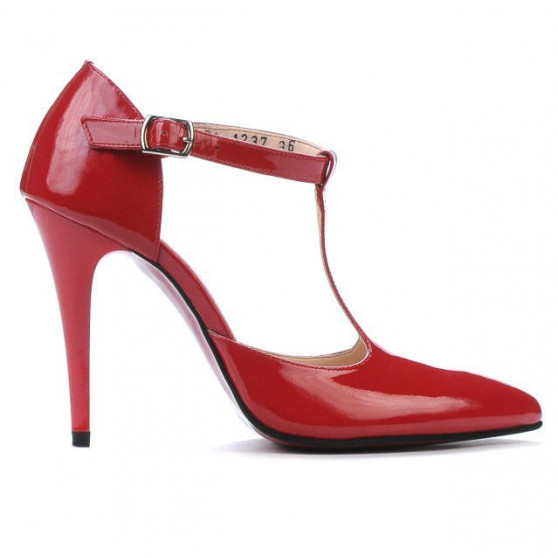 Women sandals 1237 patent red