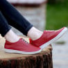 Women loafers, moccasins 688 red