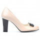 Pantofi eleganti dama 1245 lac ivoriu+negru