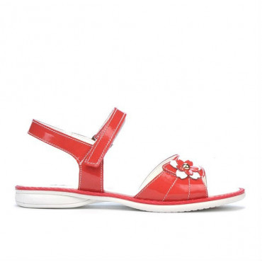 Children sandals 524 patent red coral
