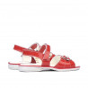 Small children sandals 55c patent red coral