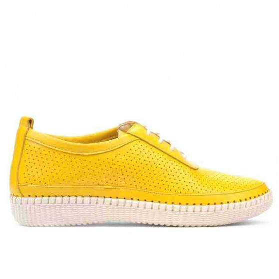 Women loafers, moccasins 688 yellow