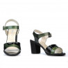 Women sandals 5042 green+black