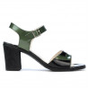Women sandals 5042 green+black