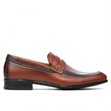 Men stylish, elegant, casual shoes 875 a cognac