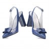 Women sandals 1267 patent blue combined
