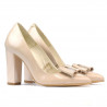 Women stylish, elegant shoes 1262 patent ivory