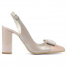 Women sandals 1267 patent ivory combined