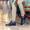 Men stylish, elegant shoes 878 a indigo
