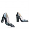 Women stylish, elegant shoes 1261 patent lime pearl