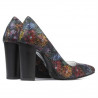 Women stylish, elegant shoes 1261 black pastel