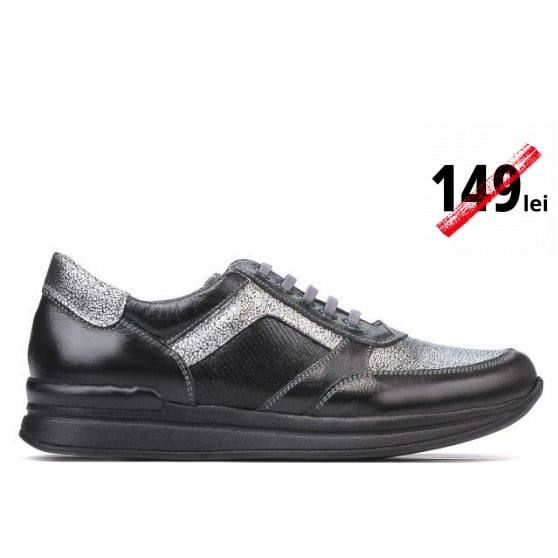 Pantofi sport dama 694 negru combinat
