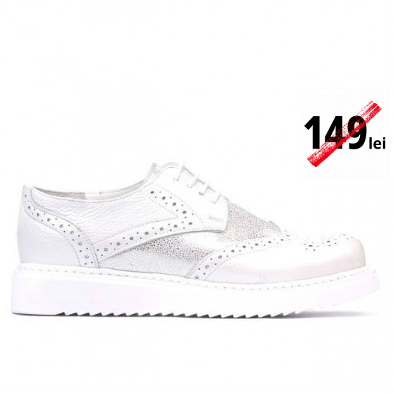 Women casual shoes 663-2 white pearl combined