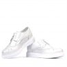 Pantofi casual dama 663-2 alb sidef combinat