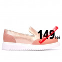 Pantofi casual dama 659-1 rosa combinat