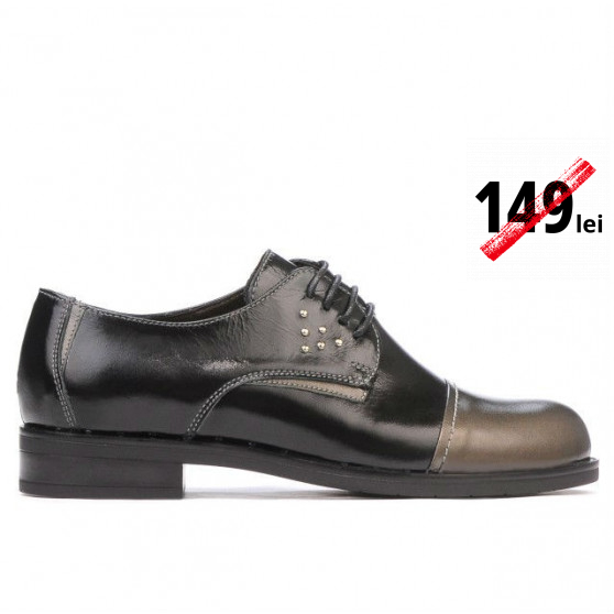 Women casual shoes 696 patent black combined