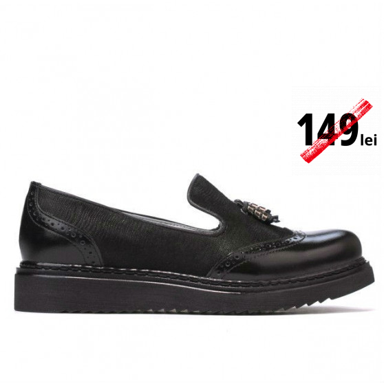 Women casual shoes 659 patent black combined