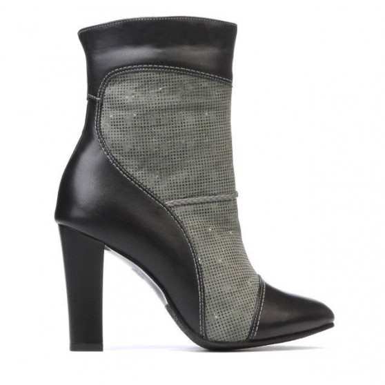 Women boots 1146 black+gray pearl